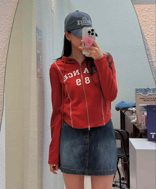 May. 復古貼身連帽外套